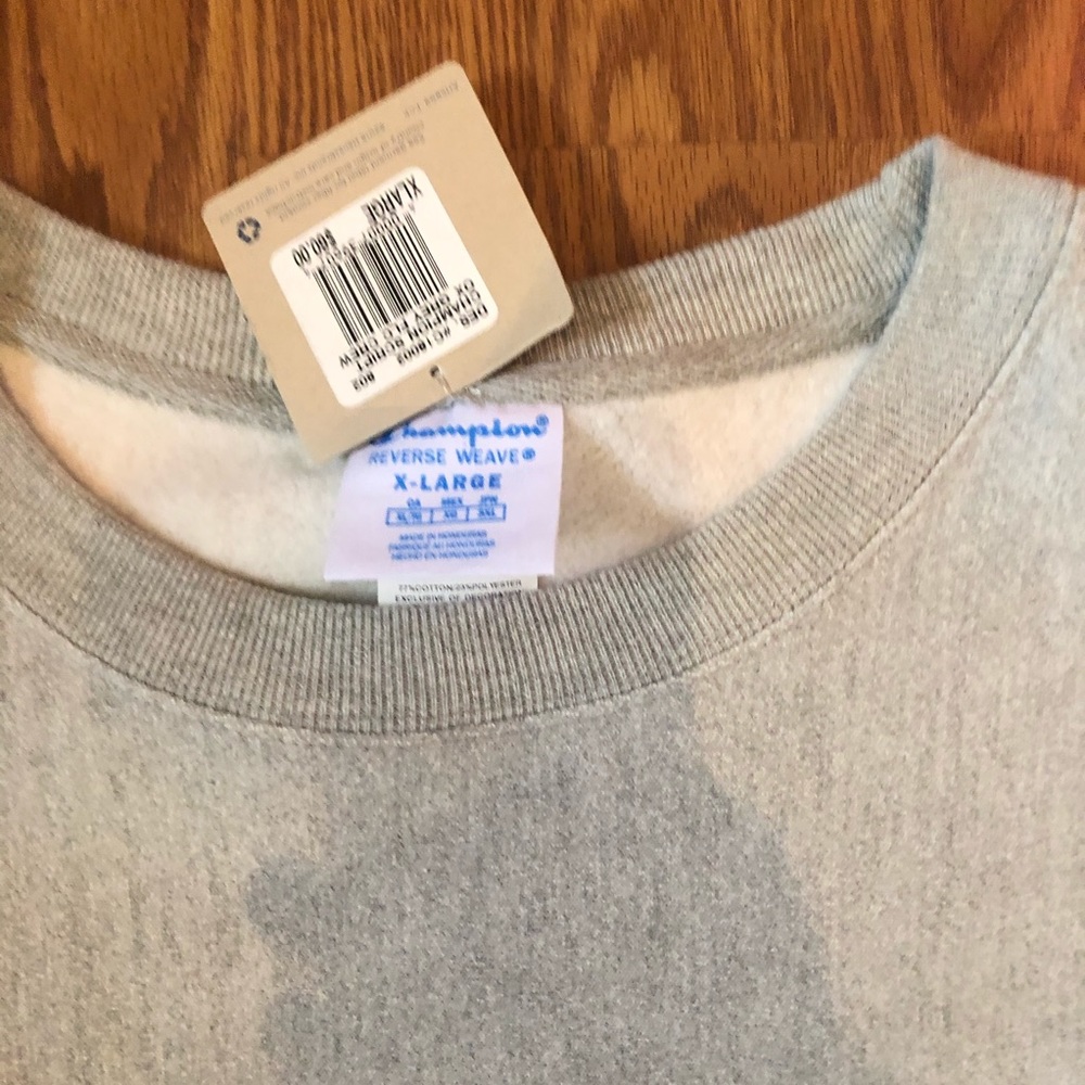 Champion Reverse Weave Crewneck Sweatshirt Gray - Picture 3 of 3